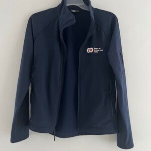 The North Face Women Jacket Navy Blue Size Medium Long Sleeve Full Zip Logo